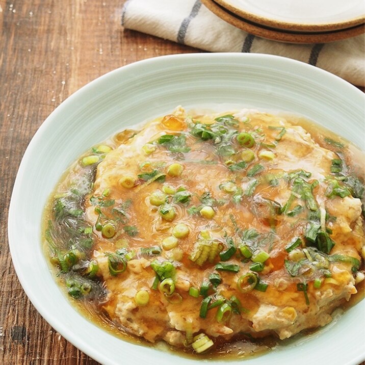 レンジで！野菜たっぷりふわふわ和風蒸しハンバーグ